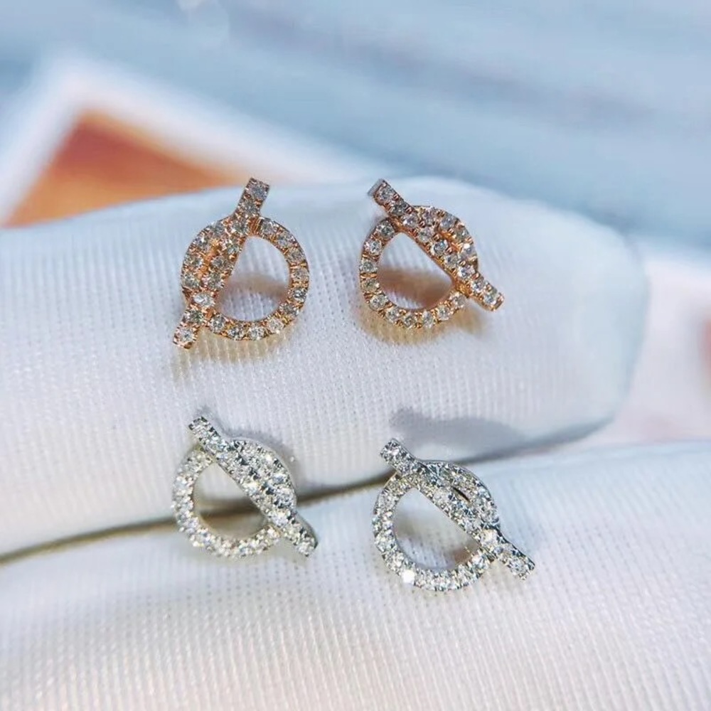 18k designer inspired stud earrings.